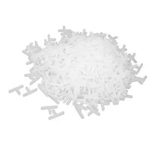 Entretoise de Carrelage Mural de Type T Blanc en Plastique, Outil de Nivellement en Acier Inoxydable, Accessoires de Carrelage, 500mm, 1.5 Pièces - Product Image 1