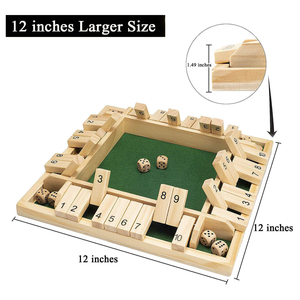 Jeu de dés traditionnel en bois Shut the Box | Jeu de famille et de fête | OEM/ODM disponible jeu fait main coffret cadeau pour adultes par AYAANS - Product Image 3