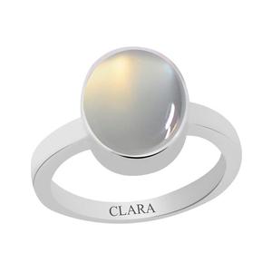 Certified 6.5cts 7.25ratti Moonstone Elegant <b>Silver</b> <b>Ring</b> Boho Style Fine Jewelry Platinum Opal Main Rhodium for Everyday Wear - Product Image 1