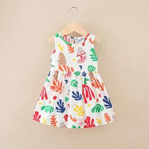 ชุดเดรสเด็กผู้หญิงแบบชิ้นเดียว ผ้าโพลีเอสเตอร์/คอตตอน ลายดอกไม้ สี่ฤดู สไตล์ลำลอง คุณภาพสูง งานสั่งทำพิเศษ ลายเซห์ นิเกา แบบรีดร้อน - Product Image 4