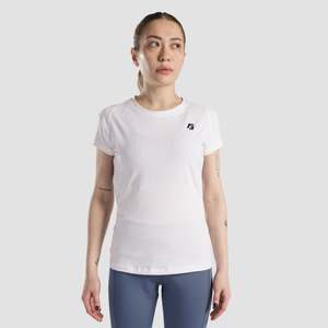 Tone White GymArmour T-Shirt for Women Breathable Lightweight Solid Design Fashionable Seamless Yoga Workout Print Made Pakistan - Product Image 1