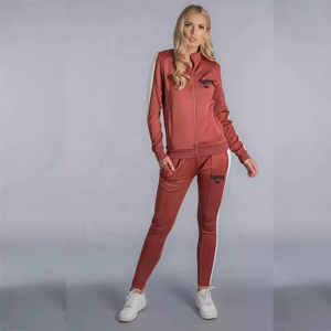 Point contrasté, poignets côtelés, poches latérales, veste à fermeture éclair, pantalon de survêtement, ensemble décontracté, grande taille, haute qualité, - Product Image 6