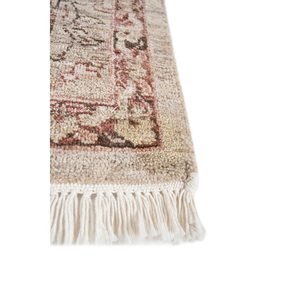 พรมขนสัตว์ถักมือสีเบจและสีน้ำตาลลายเหรียญตราแบบอัฟกันสำหรับบ้านและรถยนต์ ขนาด 9x12 ฟุต ตกแต่งห้องนั่งเล่น - Product Image 4