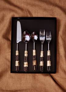 Juego de Cubiertos de Acero Inoxidable de Diseño Real Moderno, Apto para Lavavajillas, Ecológico, Perfecto para Fiestas Temáticas, Cenas y Hogar - Product Image 3