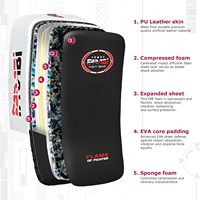 Farabi Coussin de frappe incurvé en cuir PU pour Muay Thai, Boxe, Karaté, Taekwondo, MMA, entraînement, écologique, léger, souple, pour salle de sport