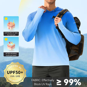 Sudadera con capucha de pesca para hombre con logotipo personalizado, camiseta de manga larga con protección solar, tela de secado rápido para marcas y ropa de equipo - Product Image 4