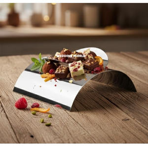 Bol à chocolat en acier inoxydable poli miroir, fait à la main, bol à bonbons classique, élégant et chic - Product Image 3