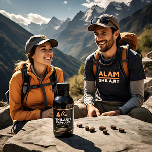 Paquete de pareja Certificado Orgánico 100% Puro Natural Secado al Sol Himalaya Shilajit Cápsulas en polvo 60 piezas Energía de apoyo inmunológico - Product Image 1