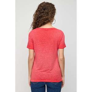 Camiseta básica de lino con cuello en V - Product Image 5