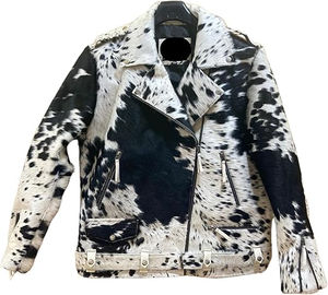Chaqueta de Cuero con Pelo de Vaca para Hombre, Nueva, de Cuero Vacuno, para Invierno, Estilo Urbano, Unisex - Product Image 2