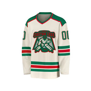 100% poliéster Color personalizado Hockey sobre hielo Jersey ropa deportiva transpirable con número que ofrece servicio OEM - Product Image 1