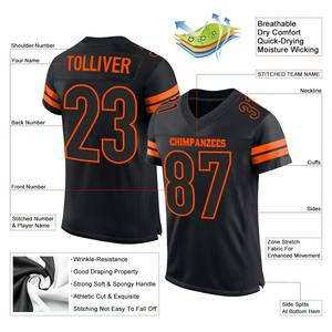 Camisetas personalizadas de fútbol americano para jóvenes adultos, uniformes de fútbol americano para hombres, Camiseta cómoda de sublimación - Product Image 2