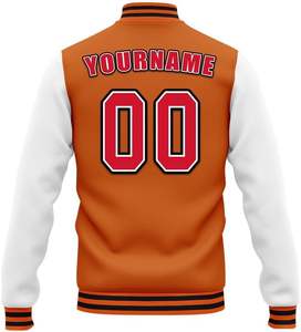 Veste universitaire personnalisée de qualité supérieure pour athlètes Style sportif avec col montant Logo de l'équipe brodé comprenant un numéro de nom sublimé - Product Image 4