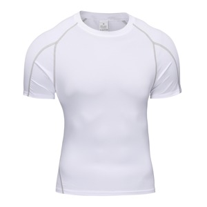 Nuevo Premium Slim Fit transpirable Rash Guard de alta calidad de manga corta Jogging Wear personalizar diseño elegante camisetas de gimnasio - Product Image 4