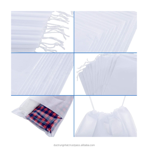 Bolsa antipolvo de tela de algodón de alta calidad, multiusos, no tejida, transparente, con cordón, logotipo personalizado impreso a un precio económico - Product Image 3