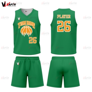 Maillot de basket-ball réversible 100% polyester imprimé personnalisable personnalisé respirant antibactérien entraînement à séchage rapide - Product Image 1