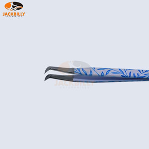 Pince à épiler d'extension de cils en acier inoxydable de qualité supérieure toutes les tailles de couleurs disponibles avec emballage personnalisé pour les professionnels - Product Image 4