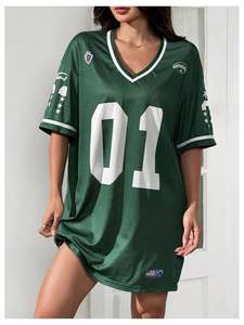 À la mode Uniisex élégant décontracté confortable Y2k Streetwear personnalisé col en v surdimensionné maillot de Football respirant imprimé maillot - Product Image 2