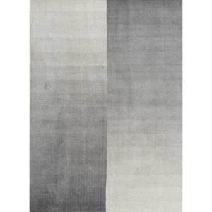 <b>Jean</b> Grey Black Hand Loom Wool Rugs Classic 9x12 Rectangle Solid Abstract Jacquard Design Handmade 10mm for Home Hallway - Product Image 1