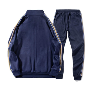 Conjunto Deportivo para Hombre de Poliéster/Nailon Grueso, Dos Piezas, Chaqueta Deportiva con Cremallera y Pantalones con Parches, Chándal Personalizado 240 GSM BD - Product Image 2