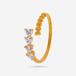 Bague en argent 92,5 avec placage rhodium or rose, bague signet tendance et élégante, incrustée d'acier inoxydable, style 188510, cadeau - Product Image 1