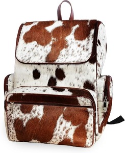 Mochila Pañalera Impermeable de Cuero Vacuno Occidental con Patrón Geométrico, Bonito Regalo para Mamá, Bolsa de Viaje Grande de 35L de Algodón - Product Image 1