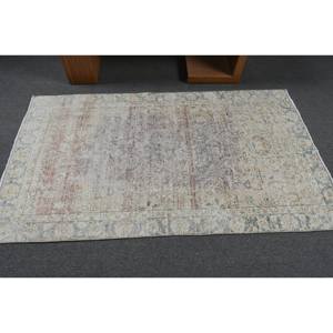 Tapis Vintage en Laine Turque 3.5ft X 6.1ft Beige Patchwork Tapis de Salon Tissage Plat avec Support en Latex - Product Image 3