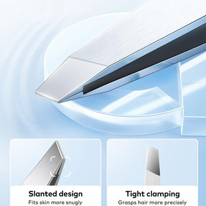 แหนบถอนขนคิ้วปลายเฉียง ผลิตจากเหล็กกล้าขัดเงาแบบขายส่ง สำหรับเครื่องมือแต่งหน้าเพื่อความงาม - Product Image 3