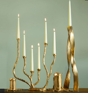 Bougeoirs en métal doré les plus vendus pour la décoration de la maison, de l'hôtel et du restaurant Bougeoirs en métal de forme unique - Product Image 1