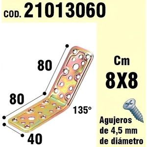 Holz-Winkelhalterung 40x80x80 mm. / 135 - Product Image 1