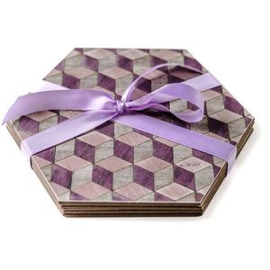 New Style Marble Unique Quality <b>Coasters</b> Gift Custom Marble <b>coaster</b> Stone & Metal Inlay From Indian Manufacturer - Product Image 5