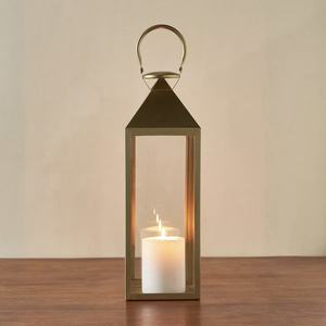 Lanterne de bougeoir en verre clair en métal doré fait à la main moderne de noël populaire avec impression découpée décor de jardin de maison de fête - Product Image 6