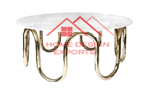 Llamativo diseño italiano mármol superior mesa de centro de lujo decoración del hogar mesa para muebles de sala de estar - Product Image 5