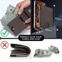 Dompet Kartu Pendek Pria Bahan Kulit Serat Karbon, Tipis, Stylish, Tahan Lama, Anti RFID, Poliester Kualitas Premium Buatan India, Untuk Perjalanan