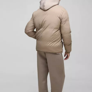 Veste d'hiver unisexe matelassée décontractée à col montant, à capuche, coupe-vent, respirante, 100% polyester, logo personnalisé, chaude et rembourrée - Product Image 4