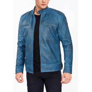 เสื้อแจ็คเก็ตหนังแนววินเทจสำหรับผู้ชายเสื้อแจ็คเก็ตหนังจระเข้มีกระเป๋าสำหรับนักขี่มอเตอร์ไซด์ดีไซน์ใหม่สำหรับฤดูใบไม้ผลิ - Product Image 2