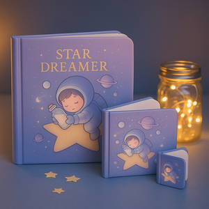 LABON piccolo astronauta cuoio 180GSM quadratino quadratino per bambini spazio stella bottiglia galattica Design OEM - Product Image 5