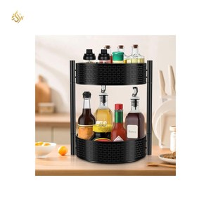 Fantaisie forme ronde métal fer épices étagère de rangement et étagère cuisine comptoir décoratif nouveau Look chic épices support et étagères - Product Image 1