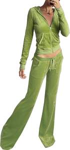 Vente en gros Ensembles de survêtements à capuche en velours doux et solide pour l'hiver Vêtements de survêtement unisexe 2 pièces personnalisés de luxe chauds et respirants - Product Image 4