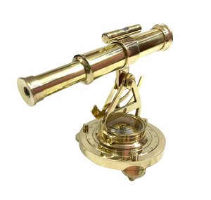 Precio al por mayor Shinny Brass telescopio náutico Alidade con brújula tránsito topografía teodolito DE LA India - Product Image 5