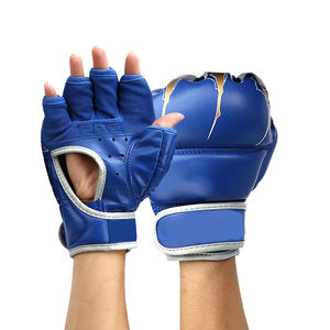 Gants MMA demi-doigts pour Kickboxing Karaté Training PVC Leather Protector for Fight Box Kick Boxing Mitts - Product Image 6