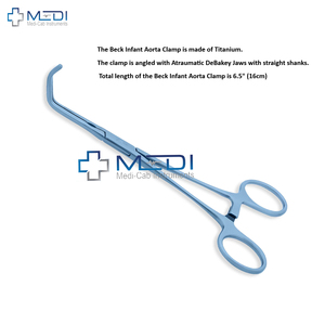 COOley Aorta ตัวหนีบไทเทเนียมออร์ตาเทียมอุปกรณ์ผ่าตัดพรีเมียม - Product Image 4