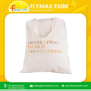 Sac fourre-tout en coton classique et durable personnalisé naturel couleur unie 100% sac en coton à vendre - Product Image 3