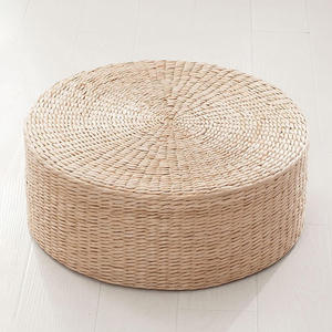 Tabourets ottomanes en jonc de mer, poufs tressés à la main, chaises basses rembourrées, accessoires de décoration intérieure, vente en promotion - Product Image 6