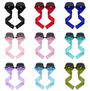 Courroies de poignet unisexes de polyester de coton du néoprène de couleur différente verte pour des courroies de levage de poignet de forme physique d'haltérophilie/gymnase - Product Image 4