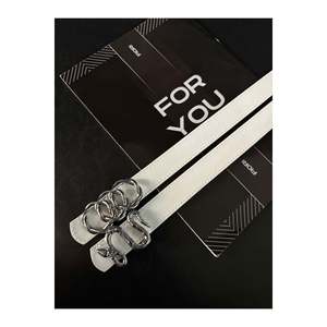 2-Piece Interlocking Ring and <b>Snake</b> Buckle Women's Trouser Belt, Jacket Belt, <b>Dress</b> Belt - WhiteS2li - Product Image 3