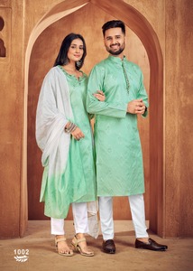 Readymade Couple kurta ensemble au prix de gros pour la vente en ligne - Product Image 5