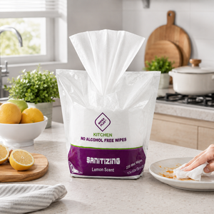ผ้าเช็ดทำความสะอาดครัว WIPES PLUS กลิ่นเลมอน 230 แผ่น ไม่มีแอลกอฮอล์ ผ้าไม่ถักทอแบบใช้แล้วทิ้ง - Product Image 1