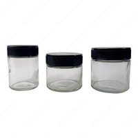 Contenants en verre cosmétiques hermétiques et opaques avec couvercle en plastique, capacité 2oz 4oz, logo personnalisé, petit pot à concentré – Vente en gros