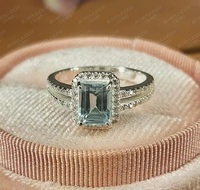 Bague de fiançailles vintage artisanale pour femme, en argent sterling, sertie de topaze bleue naturelle, pierre précieuse indienne, pour mariage